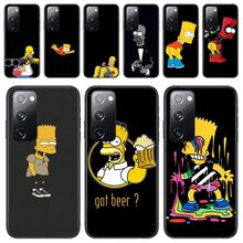 Simpsonų šeimos telefonų dangteliai skirti Samsung Galaxy S22 s21 s10 s10e fe s20 s7 s5 s8 Plus s9 
