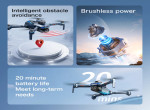 GT8 Rc Dronas 8K Profesionali HD Dviguba Kamera su ekranu FPV WIFI - GT8 Rc Dronas 8K Profesionali HD Dviguba Kamera su ekranu FPV WIFI 